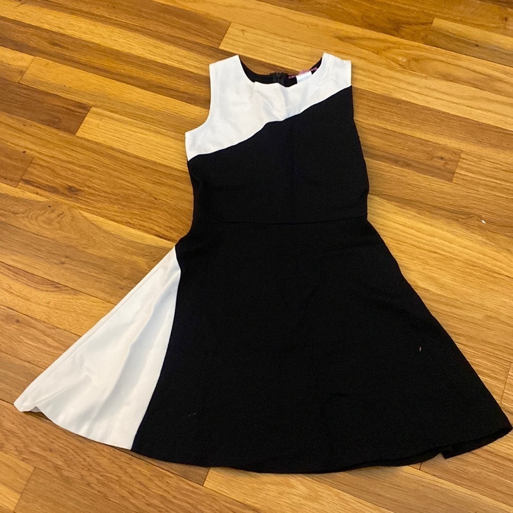 Aqua Girls Black And White Dress Size S